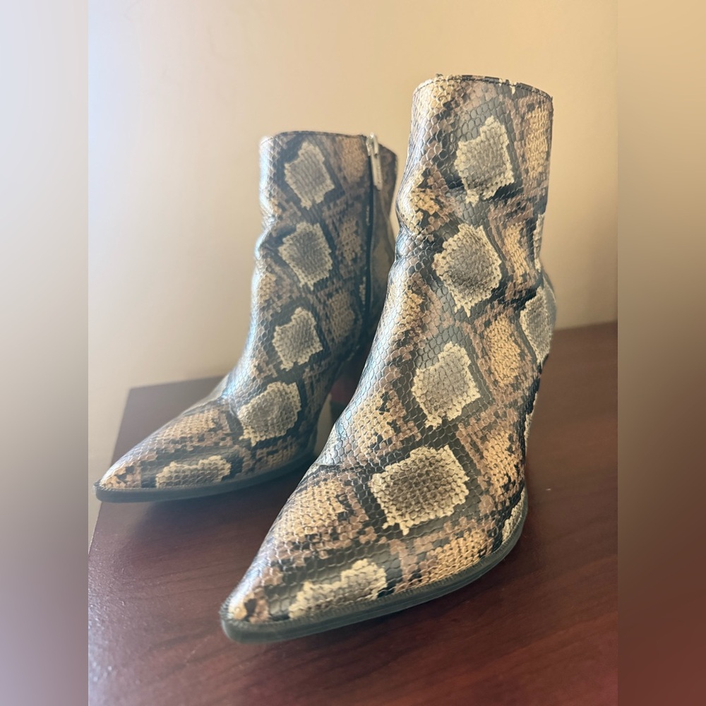 Circus by Sam Edelman Snakeskin Print Ankle Booties
